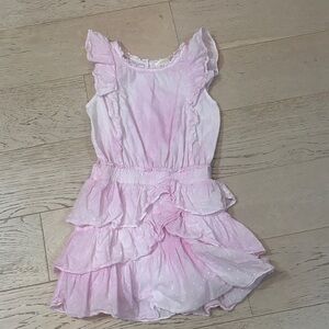 LoveShackFancy Light Pink Ruffled Dress